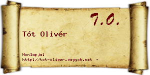 Tót Olivér névjegykártya