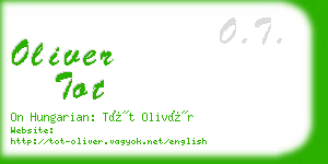 oliver tot business card